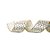 Fita de Natal Ondas Branco e Ouro 3,8cm - 1 Rolo - Imagem 1