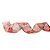 Fita de Natal Voal Flores Vermelho e Ouro 3,8cm - 1 Un - Imagem 2