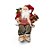 Boneco de Papai Noel Sentado Segurando Urso Vermelho e Verde de 46cm - Imagem 1