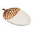 Prato de Natal Decorativo Noz Rosê Gold e Branco 15cm - 2 Un - Imagem 1