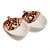 Prato de Natal Duplo Decorativo Noz Rosê Gold e Branco (Glam) - 2 Un - Imagem 1