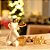 Rena de Natal Decorativa com Presente Ouro e Branco 10cm - Imagem 2
