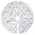 Saia Flocos Neve Ouro e Branco 120cm - Imagem 2