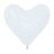 Balão Látex Coração Fashion Branco 12'' / 30cm - 12 Un - Imagem 1
