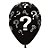 Balão Látex Impressão 360 Fashion Interrogação Preto 12" / 30cm - 12 Un - Imagem 1