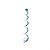Cortina Decorativa Espiral Azul - Imagem 1