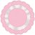 Tapetinho para Doces Rendado Redondo Rosa 7 cm - 100 Un - Imagem 1