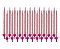 Vela Palitinho C/ Suporte Rosa - 24 Un - Imagem 1