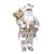 Boneco de Papai Noel com Bola Ouro e Branco de 45cm - Imagem 1