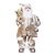 Boneco de Papai Noel com Bola Ouro e Branco de 80cm - Imagem 1