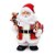 Boneco de Papai Noel com Presente Vermelho e Branco 3 Pilas AA de 25cm - Imagem 1