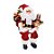 Boneco de Papai Noel Sentado com Presente Vermelho e Branco de 25cm - Imagem 1