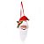 Boneco de Papai Noel Cabeça para Pendurar Vermelho e Branco de 10cm - Imagem 1