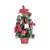 Mini Pinheiro Decorado Vermelho e Verde 30cm - Imagem 1
