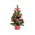 Mini Pinheiro Decorado Vermelho e Verde 25cm - Imagem 1