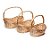 Cestas 3 Tamanhos Oval Madeira Vime Ouro P / M / G - 3 Un - Imagem 1