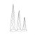 Cone com Led Trabalhado Prata P / M / G - 3 Un - Imagem 1