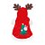 Natal Pet - Roupa Pet com Touca Rena Vermelho e Branco e Marrom - Imagem 1