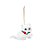 Enfeite para Pendurar - Gato Angora Cachecol Branco - 3 Un - Imagem 2