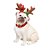Colecionavel Pug com Chifres Bege e Marrom e Vermelho - Imagem 1