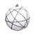 Bola de Natal Nevada com Cordão Branco e Preto 8cm - 6 Un - Imagem 1