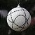 Bola de Natal Nevada com Cordão Branco e Preto 8cm - 6 Un - Imagem 2