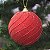 Bola de Natal Listras Vermelho 10cm - 4 Un - Imagem 1