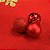 Bola de Natal Lisa / Mate / Glitter Vermelho 4cm - 8 Un - Imagem 2