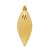 Enfeite para Pendurar - Pino com Gomos Dourado 13cm - 4 Un - Imagem 1