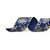 Fita de Natal Arabesco Azul Marinho e Ouro 6,3cmx914cm - 1 Un - Imagem 1