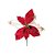 Poinsettia de Veludo Vermelho e Ouro (Flores Cabo Curto) - Imagem 1
