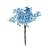Pick Folhas com Frutas Glitter Azul Claro - 1 Un - Imagem 1