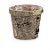 Cachepot em Madeira Redondo Revestido - G 19x19x17 - Imagem 1