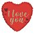 Balão Metalizado Coração I Love You Vermelho 18'' / 45cm - Imagem 2