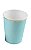 Copo de Papel 270ml Azul Bebê Borda Dourada - 10 Un - Imagem 1