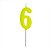 Vela Pick Amarelo Número 6 - Imagem 1