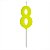 Vela Pick Amarelo Número 8 - Imagem 1