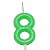 Vela Verde Neon Número 8 - Imagem 1