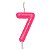 Vela Rosa Neon Número 7 - Imagem 1