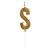 Vela Letra Glitter Dourada S - Imagem 1