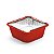 Marmitinha Vermelho com Tampa Transparente P 5,5x5,5x3 - 12 Un - Imagem 1