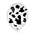 Balão de Festa Látex Decorado Vaquinha - Branco e Preto - 25 Un - Imagem 1