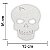 Aplique Glitter para Decoração Halloween Crânio Grande em EVA - Imagem 2