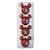 Bola Mickey e Minnie Vermelho 8cm - 4 Un - Imagem 1