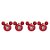 Bola Mickey e Minnie Vermelho 8cm - 4 Un - Imagem 2