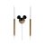 Vela Mickey 360 Meio Glitter Dourada - 3 Un - Imagem 1