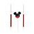 Vela Mickey 360 Meio Glitter Vermelha - 3 Un - Imagem 1