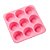 Forma de Silicone 21X21X3cm Colors Cupcake 9 Cavidades Rosa - Cromus Allonsy - Imagem 1