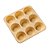 Forma de Silicone 21X21X3cm Colors Cupcake 9 Cavidades Bege - Cromus Allonsy - Imagem 1
