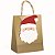 Sacola Laminada Ouro com Fecha Papai Noel P 21,5X15X8 - Imagem 1